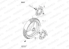 57 - FRONT WHEEL (DL650K7/K8/K9/L0/UEL0)