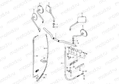 57 - HANDLEBAR - FRONT CABLE (GS125Z/D)
