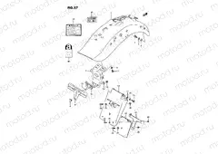 57 - REAR FENDER (MODEL H/J/K/L/M/N/P/R)