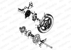 57 - REAR WHEEL (GS400EC,EN)