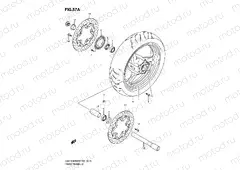 57A - FRONT WHEEL (GSX1300BKAK8/AU2K8/AK9/AUFK9/AL0/AUFL0)