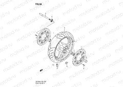 58 - FRONT WHEEL (GSF650K7/UK7/SK7/SUK7/K8/UK8/SK8/SUK8)