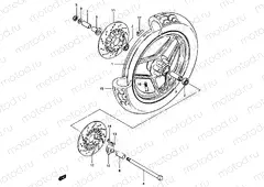 58 - FRONT WHEEL (GSX750ESD E06, E24, E27 F.NO.110576~)