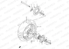 58 - REAR WHEEL (GSF1200T/V/W/X/Y/ST/SV/SW/SX/SY)