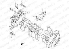 58B - REAR CALIPER (MODEL K2/K3/K4)