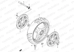 59 - FRONT WHEEL (GSF650K5/UK5/SK5/SUK5/K6/UK6/SK6/SUK6)
