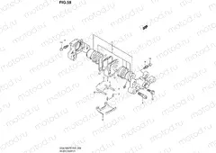 59 - REAR CALIPER (MODEL X/Y/K1/K2,GSX1300RZK3)