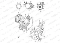 6 - CRANKCASE COVER (DR-Z400EY/EK1/EK2/EK3/EK4)