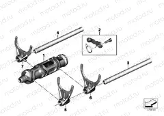 6-SPEED TRANSMISSION SHIFT COMPONENTS
