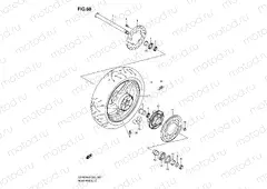60 - REAR WHEEL (GSR600K6/UK6/K7/UK7/K8/UK8/K9/UK9/L0/UL0)