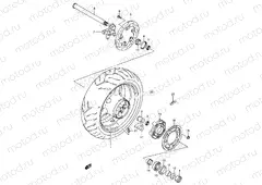 60 - REAR WHEEL (GSX-R600K4/U2K4/U3K4/K5/U2K5/U3K5)