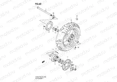 60 - REAR WHEEL (GSX650FK8/FUK8/FK9/FUK9/FL0/FUL0)