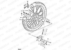 61 - FRONT WHEEL (DR400SX)
