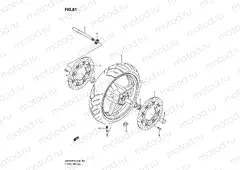 61 - FRONT WHEEL (GSF650K9/SK9/SUK9/UK9/L0/SL0/SUL0/UL0)