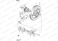 61 - REAR WHEEL (GS125ESX)