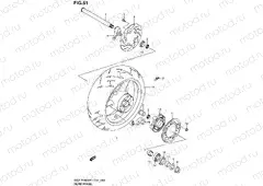 61 - REAR WHEEL (GSX-R1000K1)
