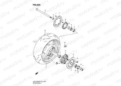 63A - REAR WHEEL (GSX1300BKAK8/AU2K8/AK9/AUFK9/AL0/AUFL0)