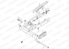 64 - REAR SWINGING ARM (GSF650K5/UK5/SK5/SUK5/K6/UK6/SK6/SUK6)