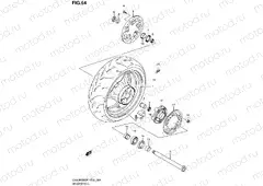 64 - REAR WHEEL (GSX-R1000K7 E02,E19,U2E19,E24,E51,P37)