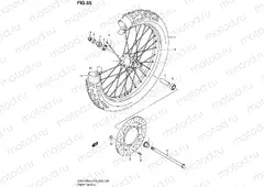 65 - FRONT WHEEL (DR-Z125LL4 E33)