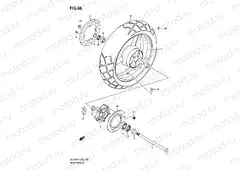 66 - REAR WHEEL (DL650K7/K8/K9/L0/UEL0)