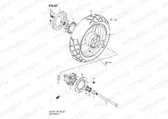 67 - REAR WHEEL (DL650AK7/AK8/AK9/AL0)