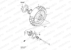 67 - REAR WHEEL (DL650AK7/AK8/AK9/AL0/AUEL0)