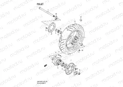 67 - REAR WHEEL (GSF650K7/UK7/SK7/SUK7/K8/UK8/SK8/SUK8)