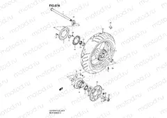 67A - REAR WHEEL (GSF650AK7/UAK7/SAK7/SUAK7/AK8/UAK8/SAK8/SUAK8)