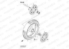 68 - FRONT WHEEL (SV650K8/UK8/SK8/SUK8/K9/UK9/SK9/SUK9/SL0/SUL0)