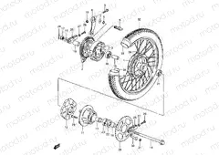 69 - REAR WHEEL (GS125Z/D)