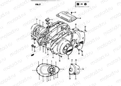7 - CRANKCASE COVER (MODEL Z)