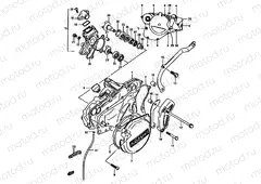 7 - CRANKCASE COVER-WATER PUMP