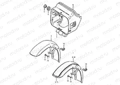 70 - HEADLAMP HOUSING - FRONT FENDER