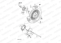 70 - REAR WHEEL (VS750GLEFG/GLEPG)