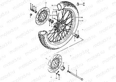 72 - FRONT WHEEL (GSX1100T, GSX1100X)