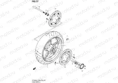 77 - FRONT WHEEL (SFV650AL3 E33)