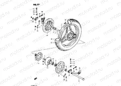 77 - REAR WHEEL (GSX750SD)