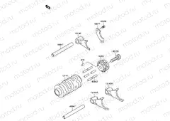 8 - GEAR CHANGE DRUM/SHIFT FORK
