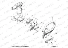 ACCESSORY | ACCESSORY, FRONT BUMPER, W/WINCH - Z19VDR99AK/BK (C700545-1)