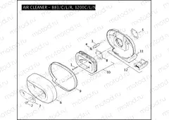AIR CLEANER - 883/C/L/R, 1200C/L/N/R