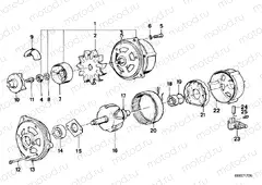 Alternator, individual parts