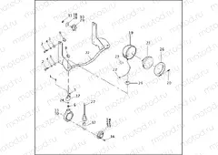 AUXILIARY LAMPS & FRONT TURN SIGNALS - FLHTC, FLHS, FLSTC (1 OF 2)