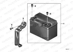 Battery with bracket