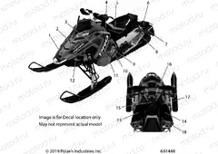 BODY | BODY, DECAL, BLACK SIDE PANEL W/TITANIUM ACCENT - S20DDH6PS (601448)