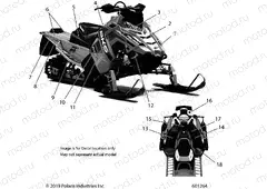 BODY | BODY, DECAL, SNOW CHECK, BLACK SIDE PANEL W/PINK ACCENT - S20ELS8RS/8RE (601264)