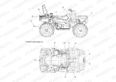 BODY | BODY, DECALS - A10DH50AX/AZ (49ATVDECAL10SP500TRG)