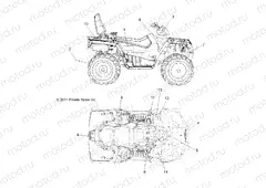 BODY | BODY, DECALS - A13DH50AX/AZ (49ATVDECAL12SP500TRG)