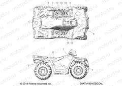 BODY | BODY, DECALS - A20SEG50A1/A5 (20ATV450HODECAL)