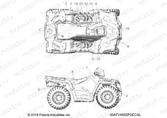 BODY | BODY, DECALS - A20SHE57AN/AF (20ATV450SPDECAL)